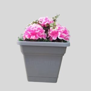 بوت زهور مربع رصاصي