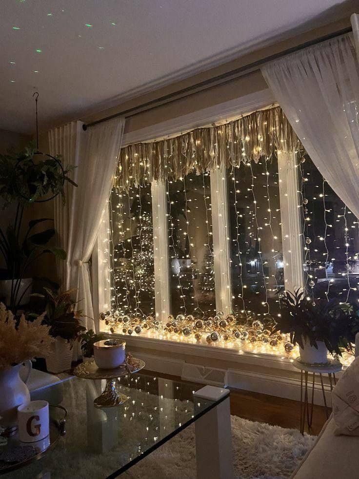 ستارة ديكورية لتزيين الحوائط والبلكونات – إضاءة شيك للحفلات والأفراح والمناسبات – تصميم أنيق ولمسة مميزة (M) (2 م *3 م) - صورة 8