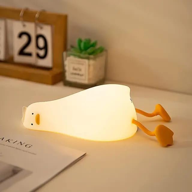 مصباح ليلي LED بتصميم بطة لطيفة، إضاءة ناعمة دافئة، مصباح زينة للأطفال وغرف النوم - صورة 10