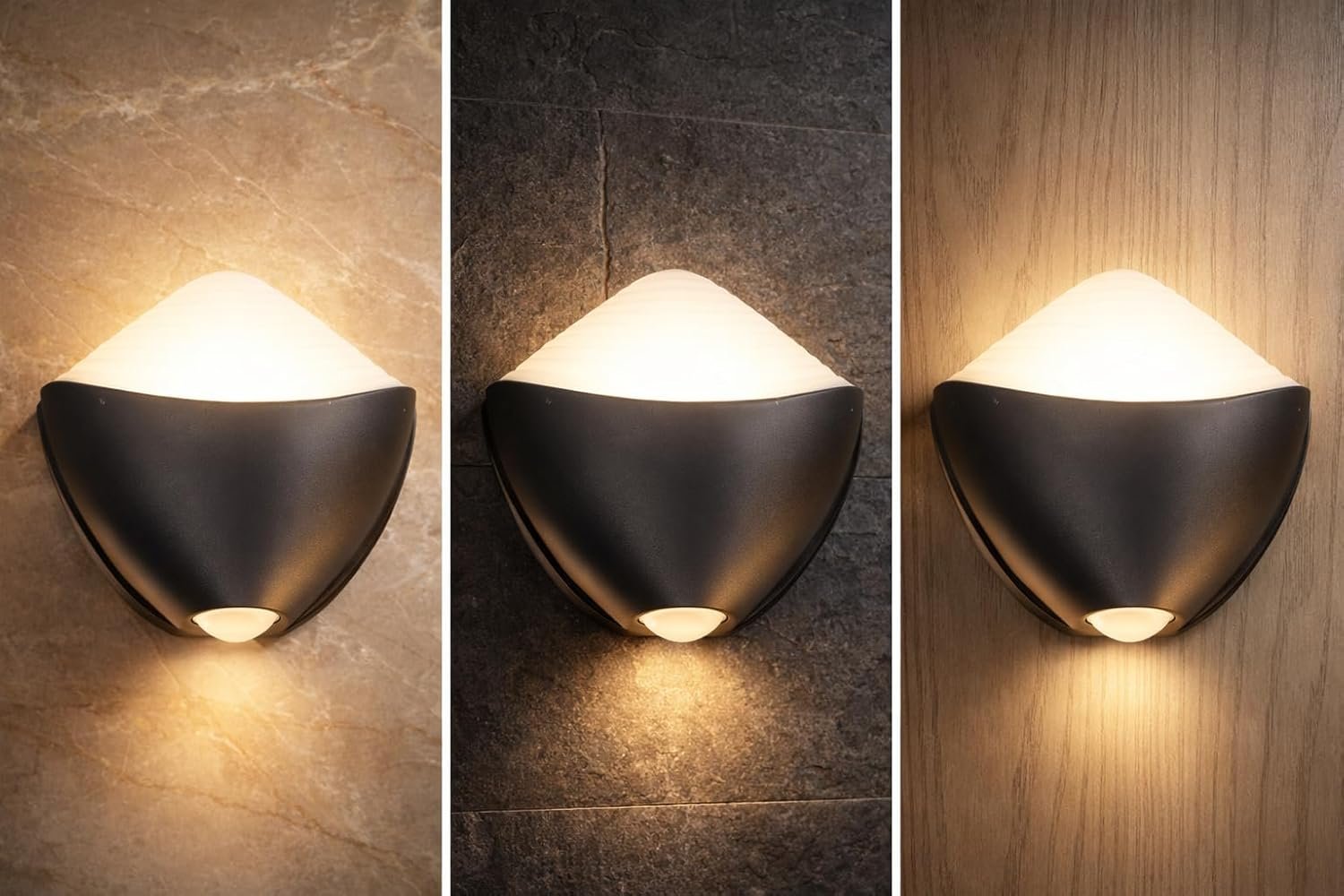 أبليك حائط LED مودرن، 6 وات، إضاءة صفراء دافئة، لون أسود وأبيض، أبعاد 10×10×7 سم، للاستخدام الداخلي والخارجي - صورة 8