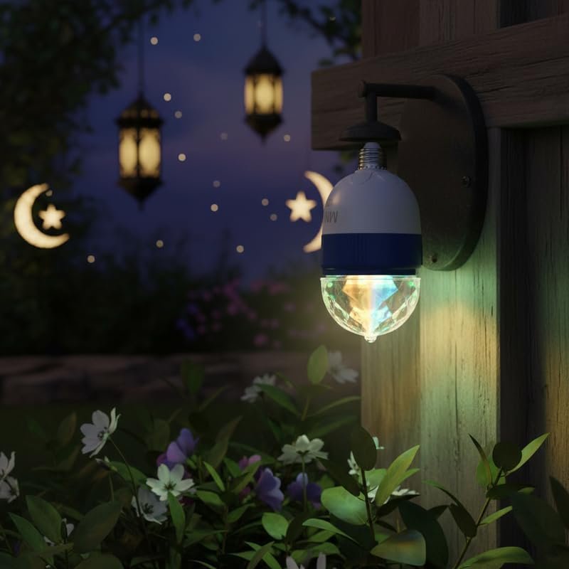 أضواء زينة ليد بتصميم بيضاوي للمنزل والمناسبات لتوفر إضاءة دافئة للغرف والجدران والاحتفالات تعمل بالبطارية، متعددة الألوان - صورة 2