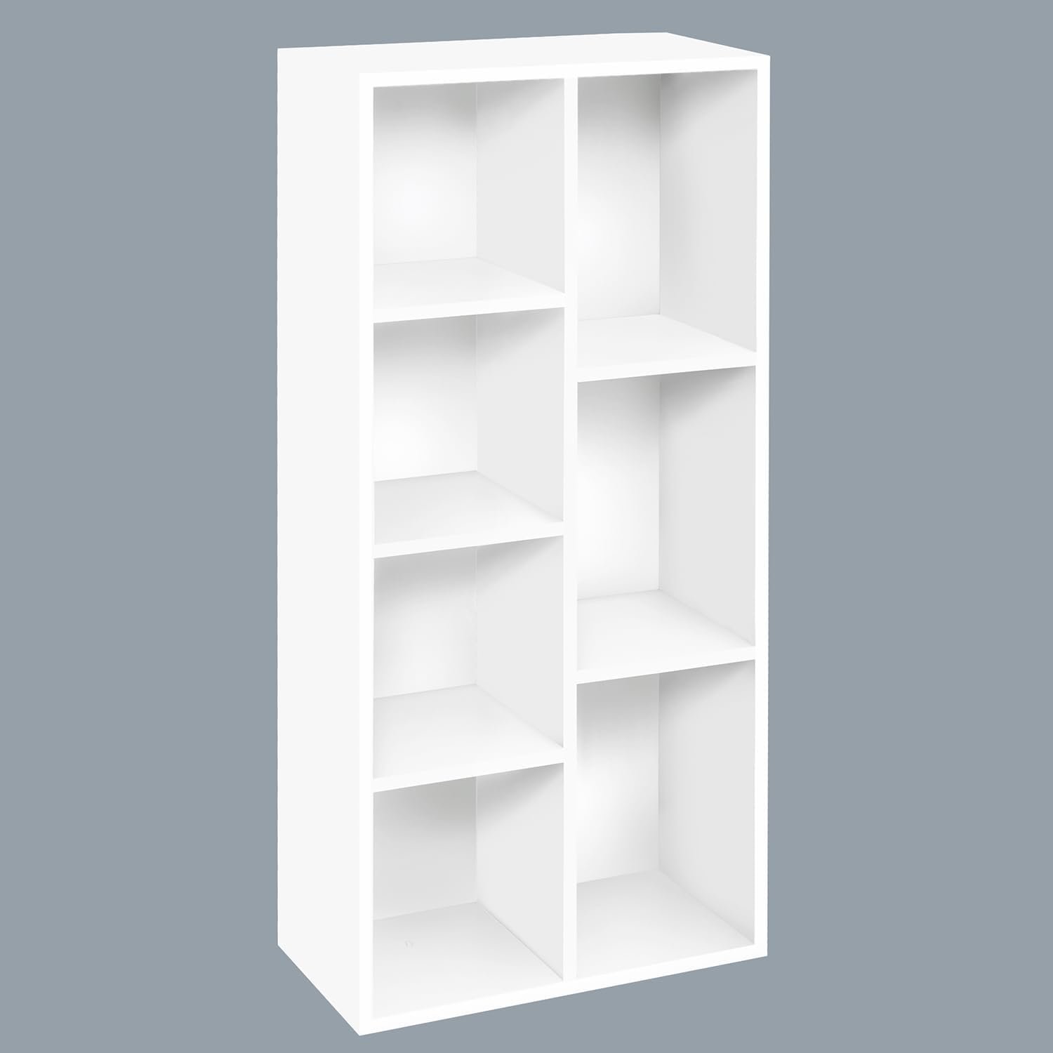 رف كتب من الخشب بتصميم هندسي متعدد الأغراض اباوت سبيس منظم تخزين مفتوح للمنزل والمكتب وغرفة الدراسة النوم المعيشة 7 مكعبات أبيض - الطول 49.5 سم × العرض 24 الارتفاع 1.1 متر - صورة 6