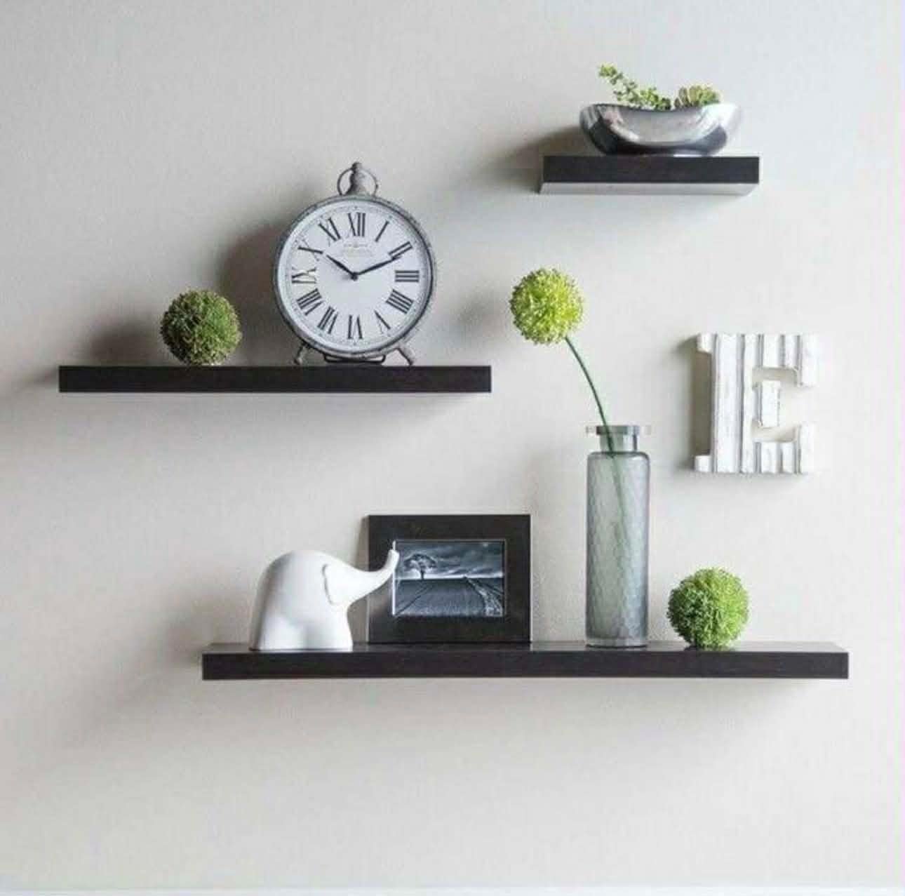 رفوف حائط خشبية MDF، تصميم عصري، مقاومة للماء والخدوش ، 3 قطع ، مقاس 15x20 , 15x40 , 15x60 , مع مستلزمات التثبيت , متعدد الاستخدامات , لغرف النوم والمكتب وغرف الاطفال والمطبخ... - صورة 4