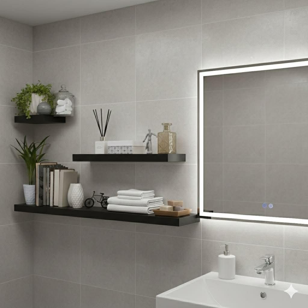 رفوف حائط خشبية MDF، تصميم عصري، مقاومة للماء والخدوش ، 3 قطع ، مقاس 15x20 , 15x40 , 15x60 , مع مستلزمات التثبيت , متعدد الاستخدامات , لغرف النوم والمكتب وغرف الاطفال والمطبخ... - صورة 5