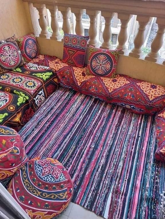 سجادة او كليم متعددة الألوان بأحجام مختلفة مصنوعة يدويا من ايجيبت انتيكيكس، مقاس (2×3) - صورة 6