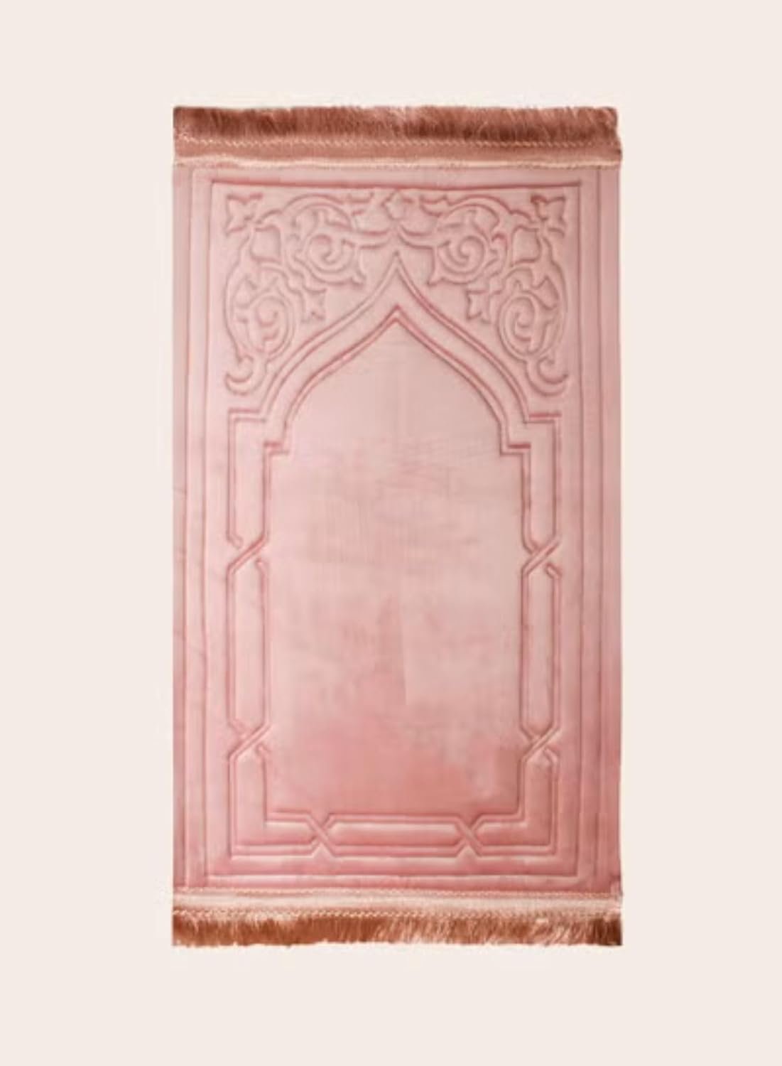 سجادة صلاة مبطنة بتصميم محراب من مورانو مقاس 65 × 1.10 م كحلي - صورة 4