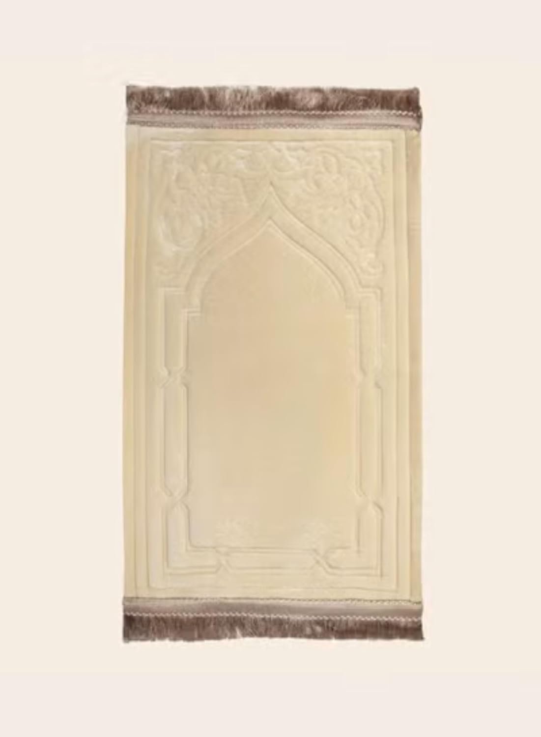 سجادة صلاة مبطنة بتصميم محراب من مورانو مقاس 65 × 1.10 م كحلي - صورة 5