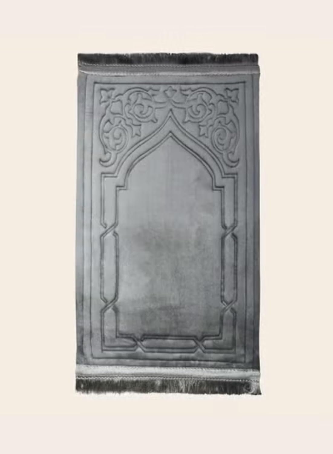 سجادة صلاة مبطنة بتصميم محراب من مورانو مقاس 65 × 1.10 م كحلي - صورة 6
