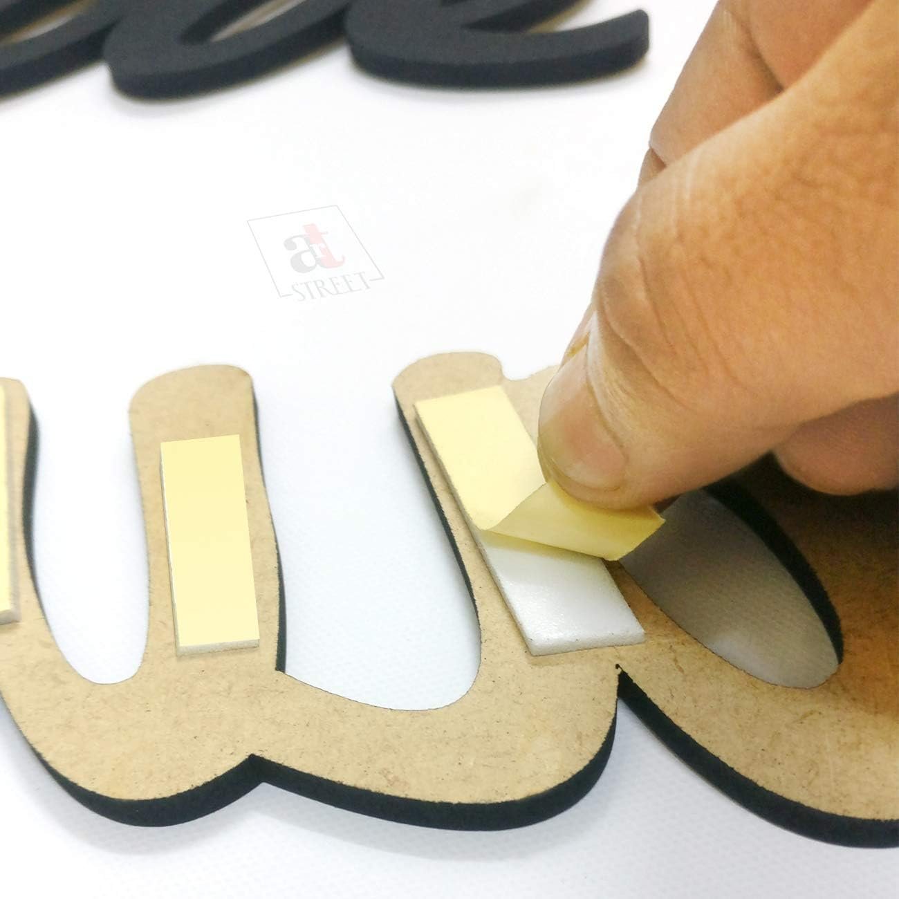 لوحة حائط هوم لوف، لافتة حائط من خشب مضغوط MDF لتزيين المنزل من ارت ستريت (المقاس - 7.5 × 10 بوصة) - صورة 4
