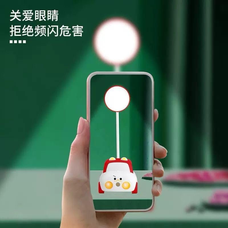 مصباح مكتب للسيارة للاطفال، مصباح LED للقراءة بتصميم لطيف (احمر) - صورة 3