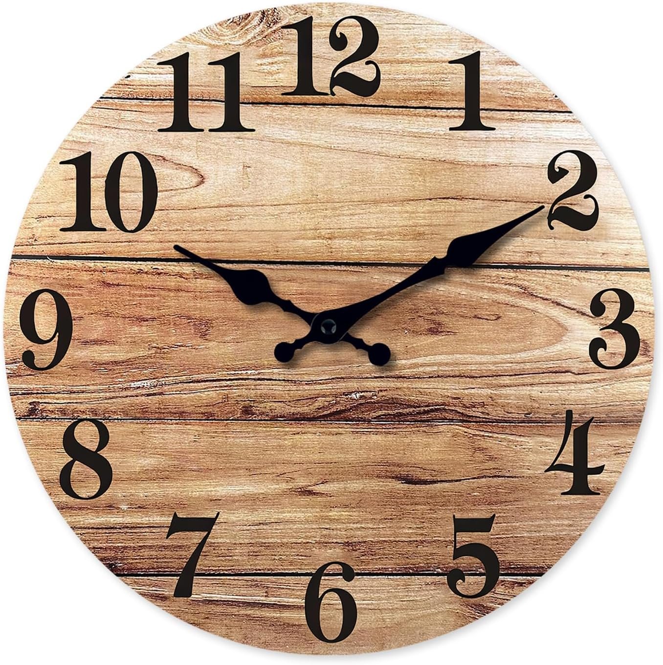 XNM Small Wall Clocks Battery Operated 12 Inch Flower Silent Wall Clock for Bedroom Rustic Clocks for Walls(No Solid Wood, It is with MDF Material) - صورة 9