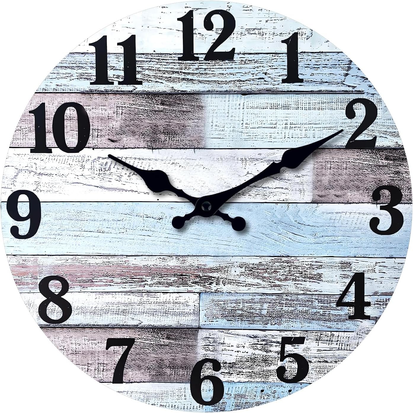 XNM Small Wall Clocks Battery Operated 12 Inch Flower Silent Wall Clock for Bedroom Rustic Clocks for Walls(No Solid Wood, It is with MDF Material) - صورة 10