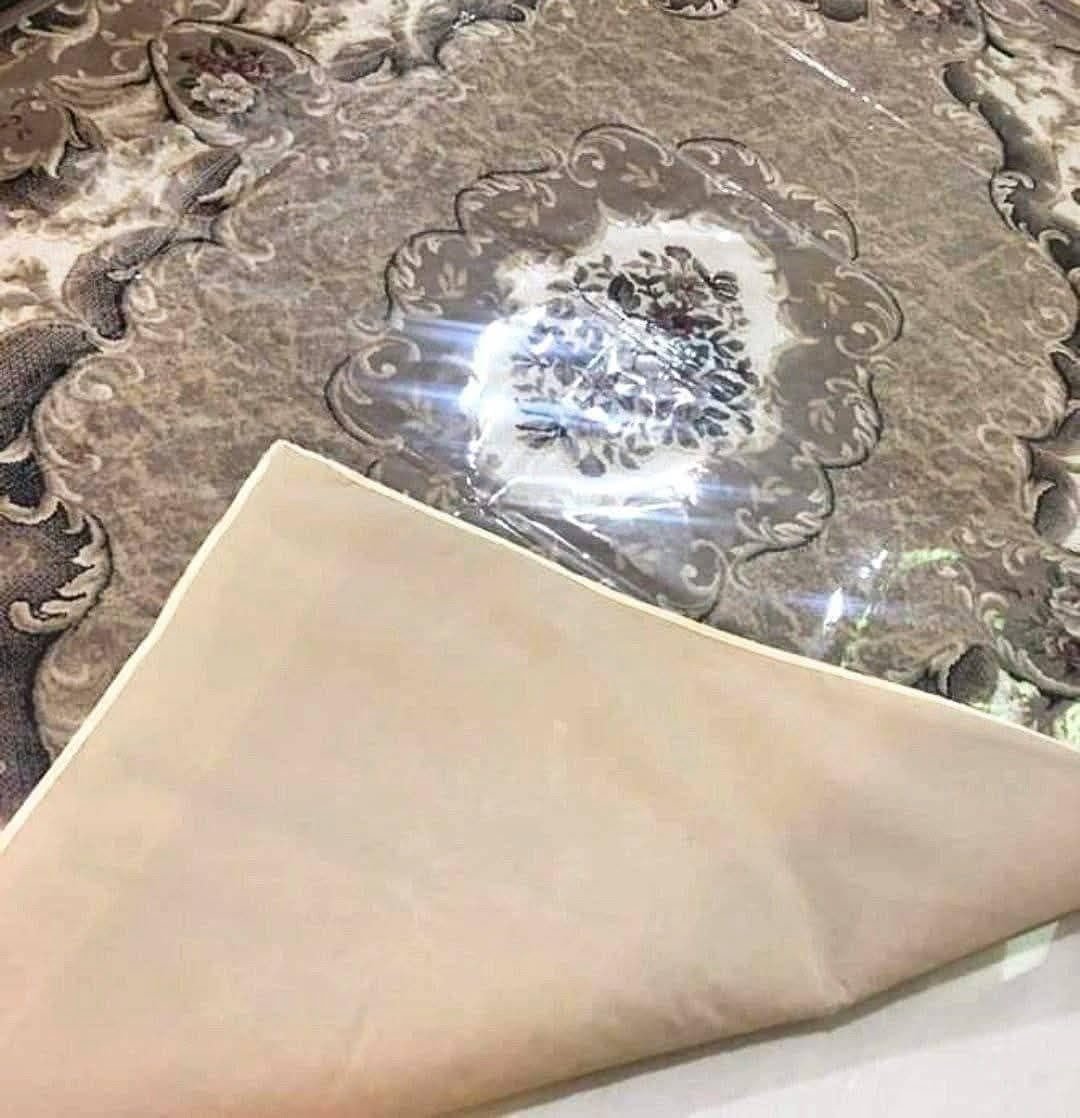 غطاء شفاف لحماية السجاد بسوستة قوية ومشمع مضاد للانزلاق وسهل التنظيف
