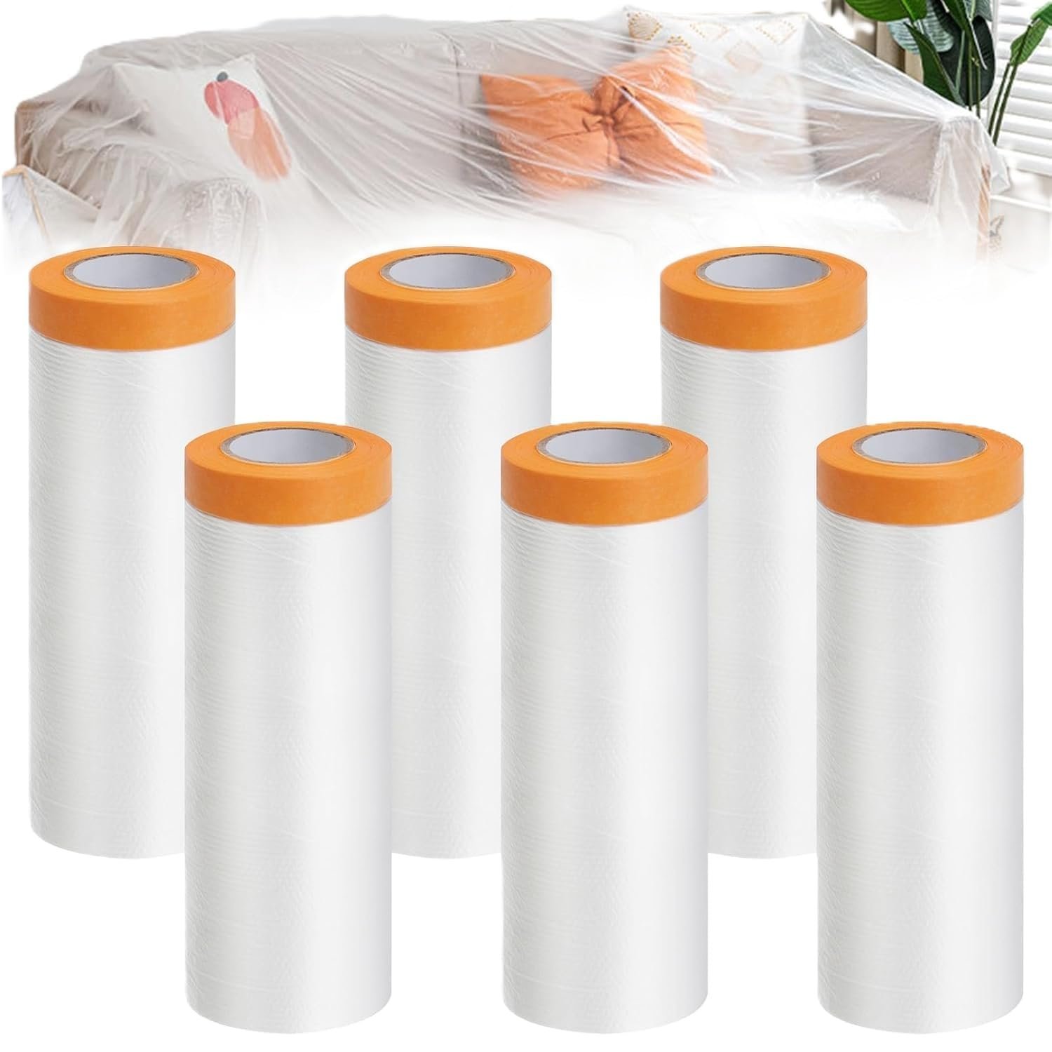 Carpet Protection Film Roll 180 x 20m - Transparent Self Adhesive Plastic Cover for Floors Furniture and Tiles - Waterproof Dust Resistant Renovation Protection Sheet