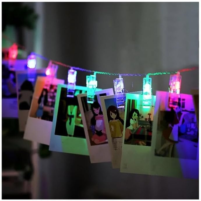 Photo Clips Perfect for Hanging Photos Cards Artwork Wedding Party Home Décor with Multiple Color Options (1 Branch)