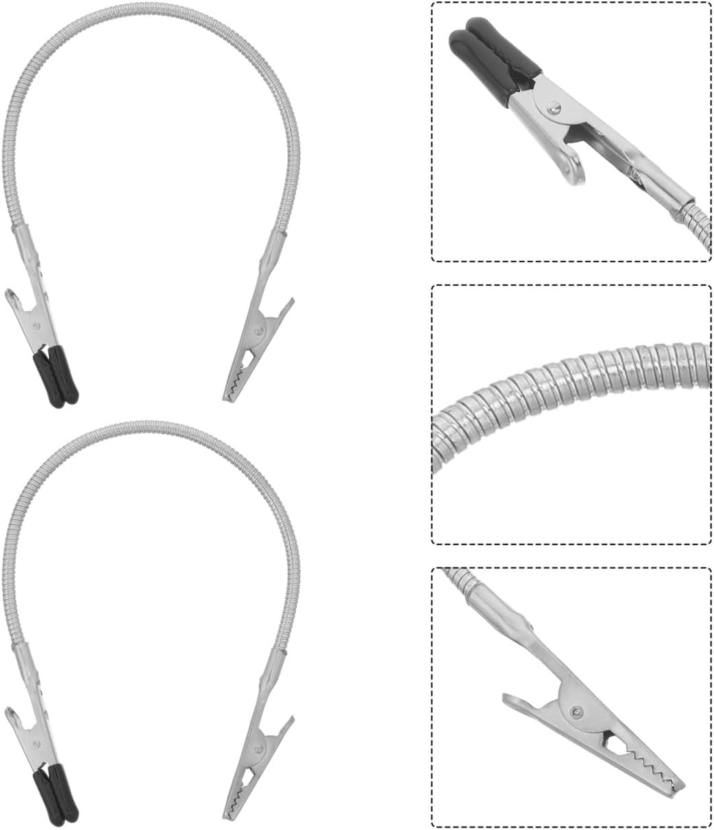 COHEALI Crocodile Clips Double Head Flexible 280mm Anti-Scratch Coating, Photo and Note Clip Holder, 2 Pieces for Office, Home and Picture Display - صورة 2