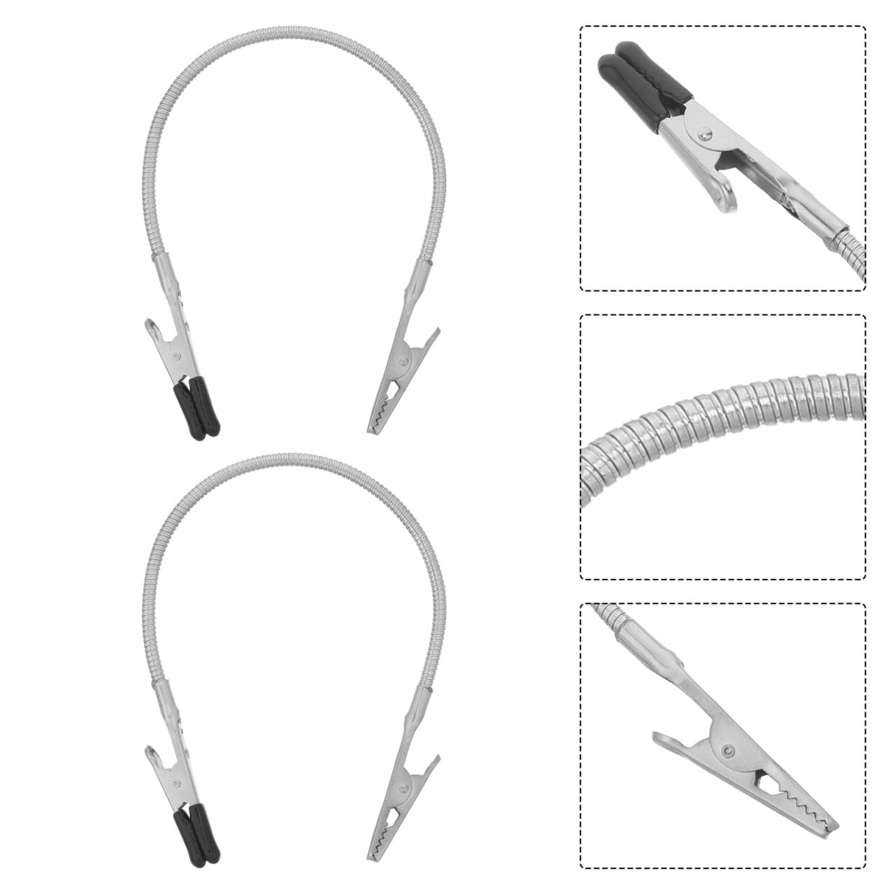 COHEALI Crocodile Clips Double Head Flexible 280mm Anti-Scratch Coating, Photo and Note Clip Holder, 2 Pieces for Office, Home and Picture Display - صورة 9