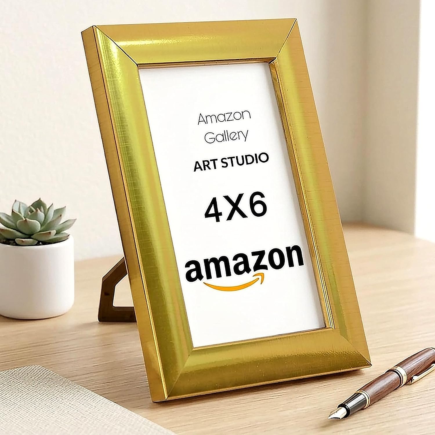 برواز صور 10x15 ستاند مكتب (ذهبي) - صورة 7