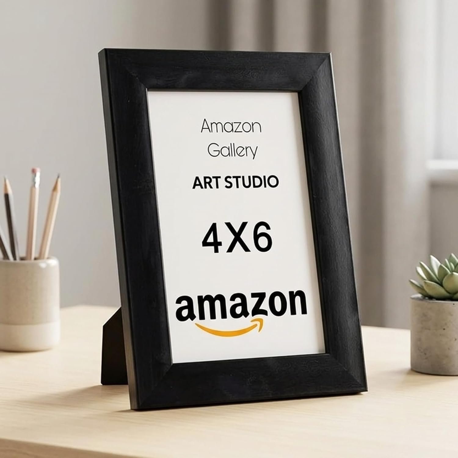 برواز صور 10x15 ستاند مكتب (اسود)