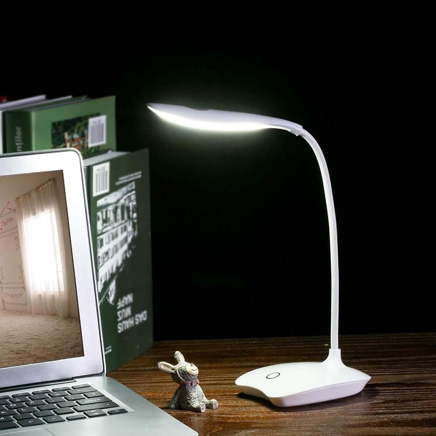 أباجورات مصابيح LED تعمل باللمس بـ 3 مستويات إضاءة، مصابيح مكتب للأطفال لحماية العين أثناء الدراسة، مصابيح قراءة قابلة للطي ومصباح USB، تعمل بالبطارية، كابل USB غير متضمن.