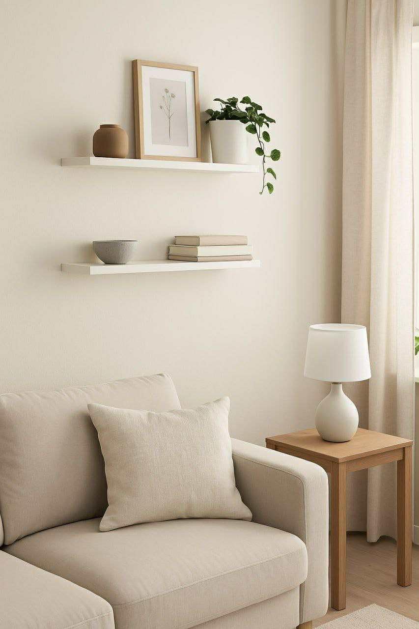 رفوف حائط خشبية MDF، تصميم عصري، مقاومة للماء والخدوش ، قطعتين بمقاس 50×15 سم ، مع مستلزمات التثبيت، لغرف النوم والمكتب والمطبخ والحمام