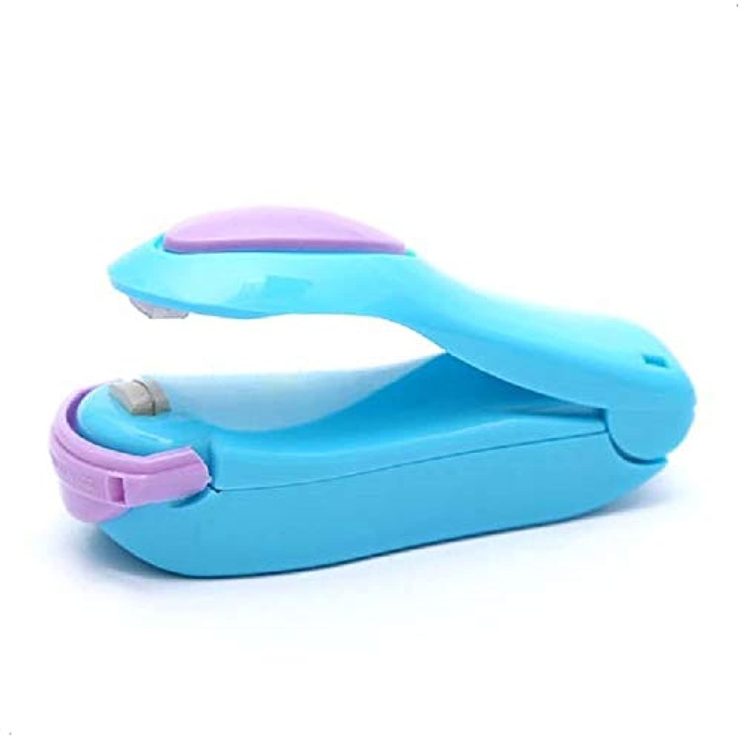 آلة إغلاق أكياس حرارية يدوية صغيرة للأكياس البلاستيكية، لون أزرق - صورة 2