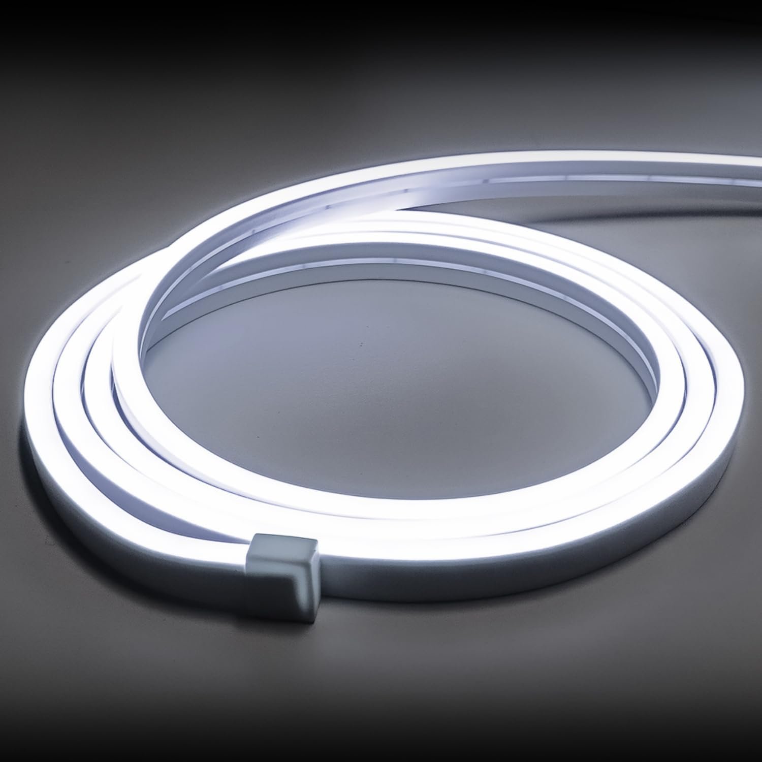 اي نيكست ستيشن شريط اضاءة LED نيون ابيض 12 فولت 5 متر، شريط اضاءة LED مرن مقاوم للماء بتصنيف IP65 لغرفة النوم والمطبخ ولوحة اللافتات والمراة والتلفزيون والديكور الداخلي والخارجي