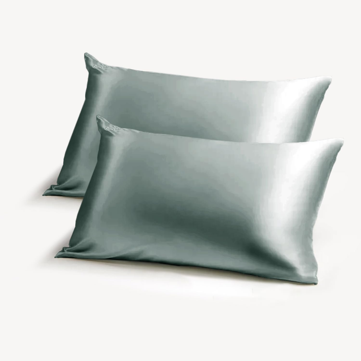 غطاء مخدة من الساتان من ايس هوم ستور، غطاء وسادة مضاد للحساسية مع نمط ‘غلاق بشكل ظرف، أغطية مخدة حريرية ناعمة للشعر والبشرة، مقاس قياسي 75×50 سم