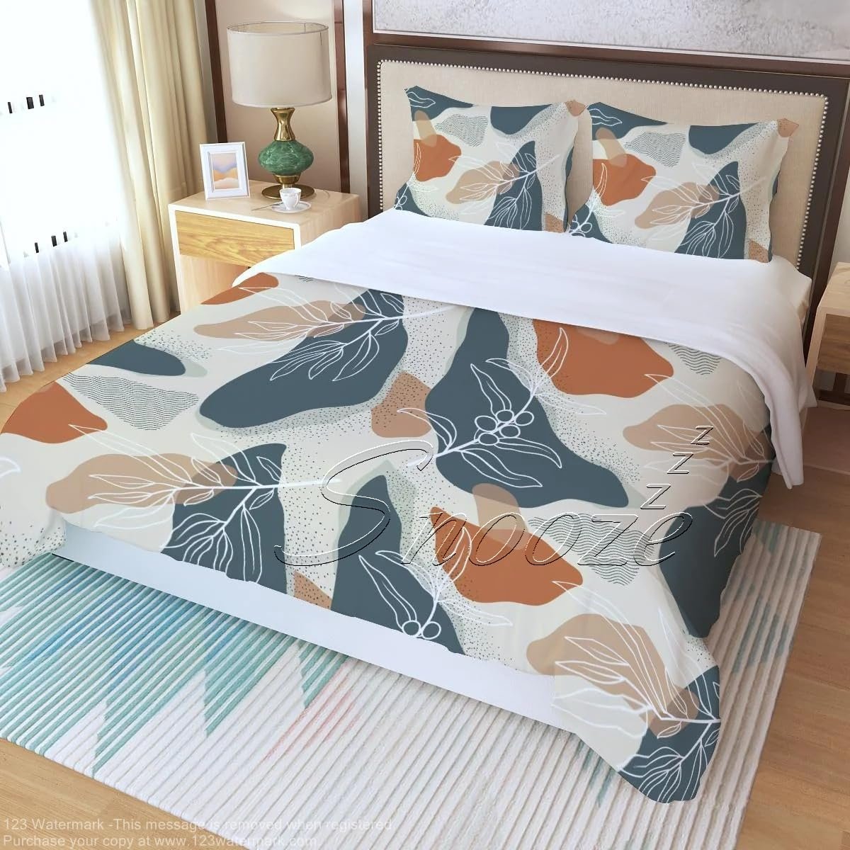 طقم ملاية سرير مسطحة من 2 قطعة مقاس 180 × 235 سم بتصميم رمادي فاتح من سنوز