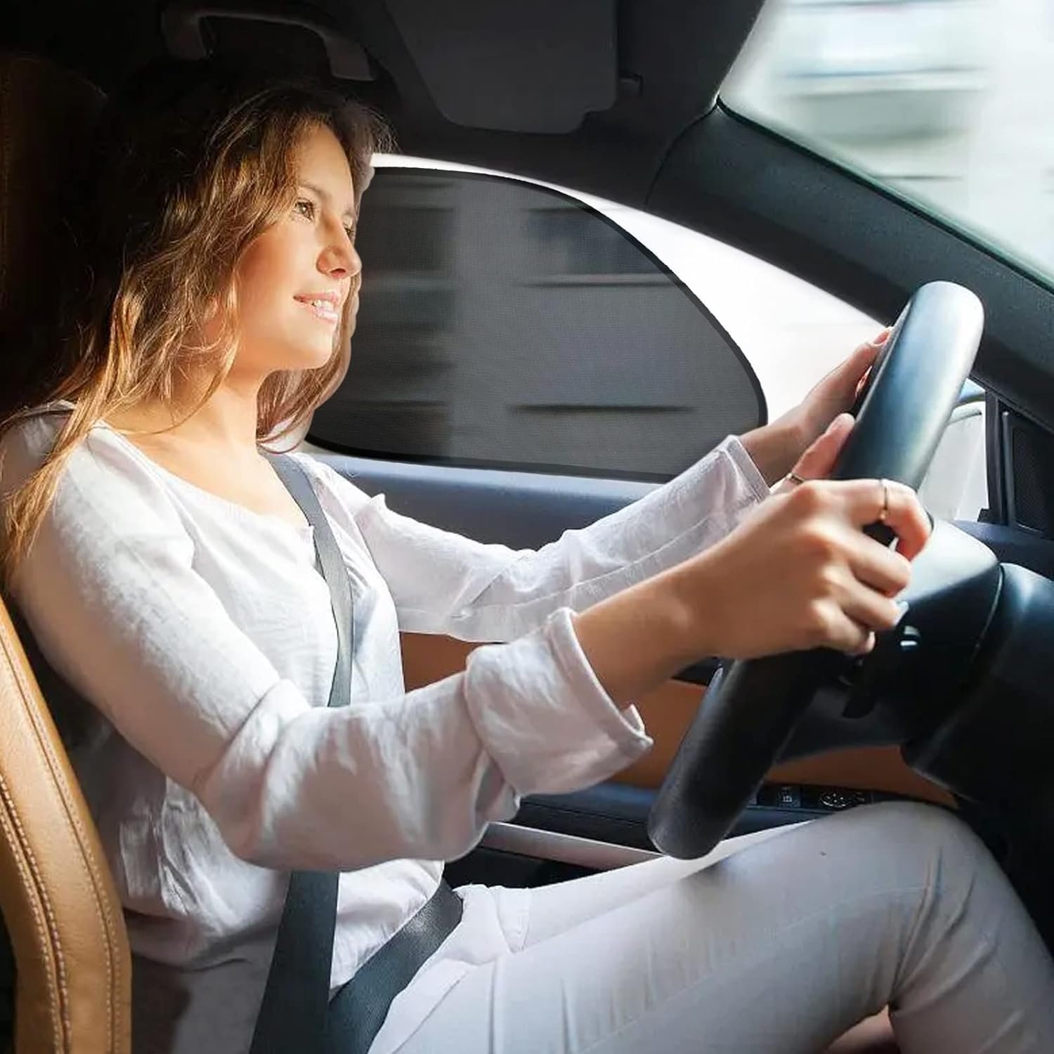 شماسة للحماية من أشعة الشمس والغبار قابلة لطي للزجاج الجانبي للسيارة من كابر تريد، إكسسوارات سيارة (شماسة جانبية، قطعتين، كود: 7320) - صورة 5