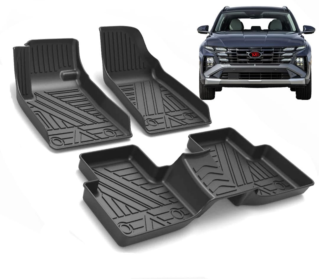 دواسات ارضية سيارة لسيارة توكسون NX4 2021-2025 - بطانات ارضية مطاطية امامية سفلية مناسبة لجميع الاحوال الجوية، مقاومة للماء، غير قابلة للانزلاق، سهلة التركيب والتنظيف