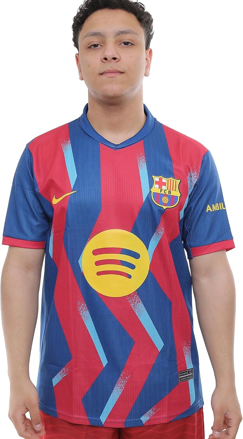 Minsa Spanish League Football T-Shirt 2X-Large Size, Athletic Breathable Soccer Jersey for Training and Competitive Matches - Multi-Color - صورة 7