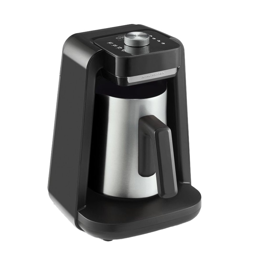 ماكينة قهوة تركي ارزوم OKKA Rich Pro ، 700 وات ، اسود وفضي - OK0026-K