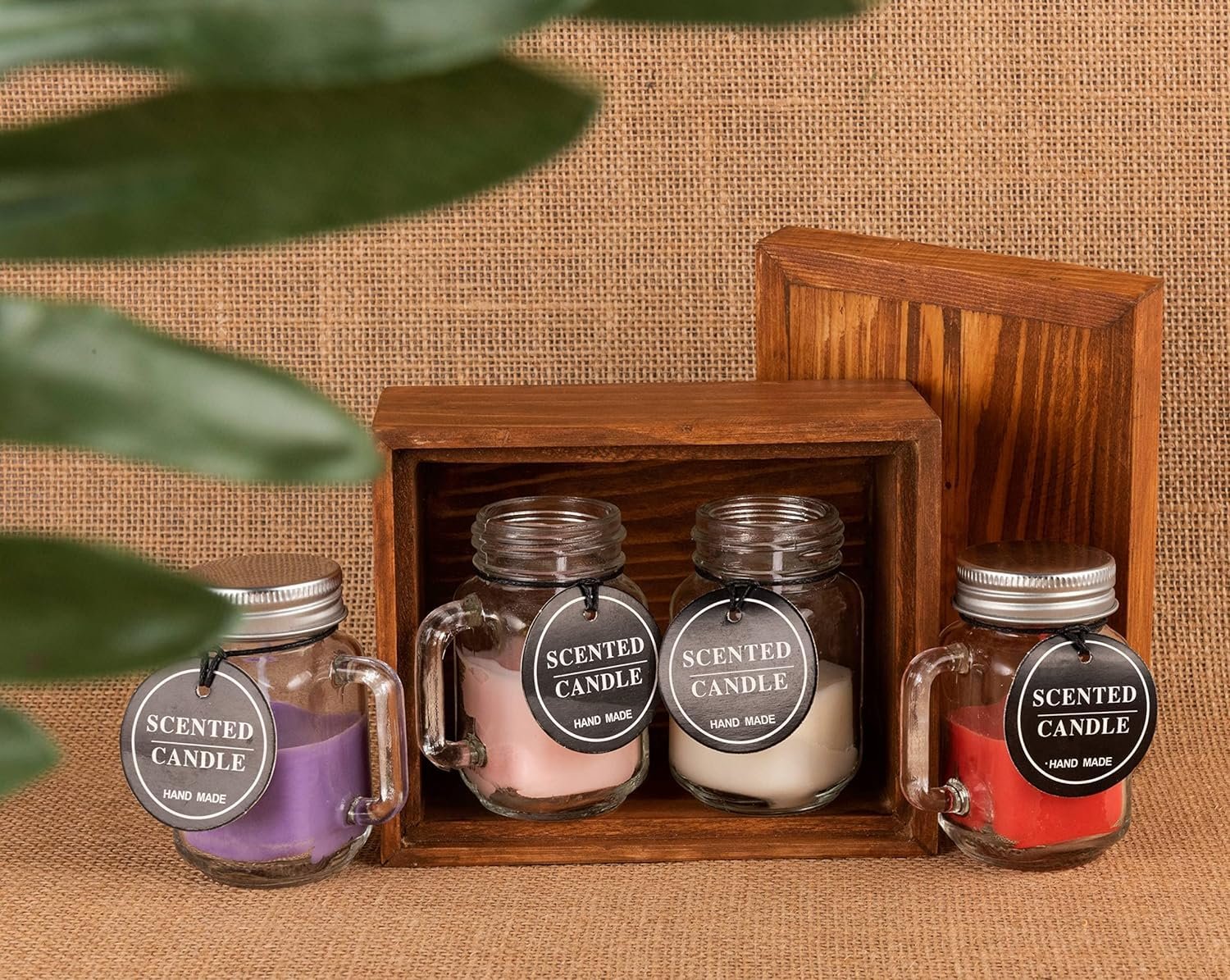 شمعة معطرة من شمع الصويا على شكل برطمان ماسون شفاف، هدية مثالية للنساء وديكور المنزل واعياد الميلاد والديوالي والمهرجانات والمناسبات او اي مناسبة (وردي) - صورة 8