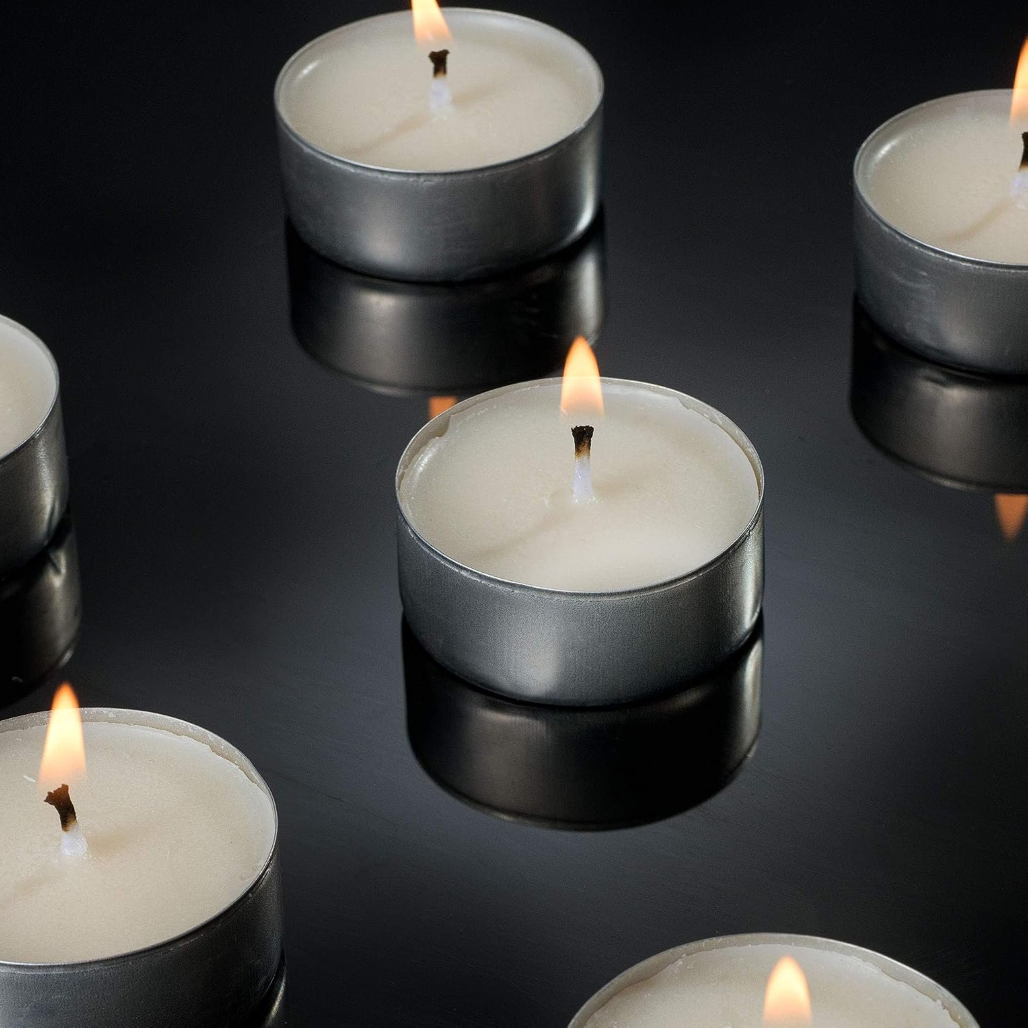 شموع صغيرة غير معطرة من تريبيلو، عبوة من 12 قطعة من شموع الشاي البيضاء غير المعطرة، تدوم طويلا للمنزل والسفر وحفلات الزفاف والطوارئ - صورة 4