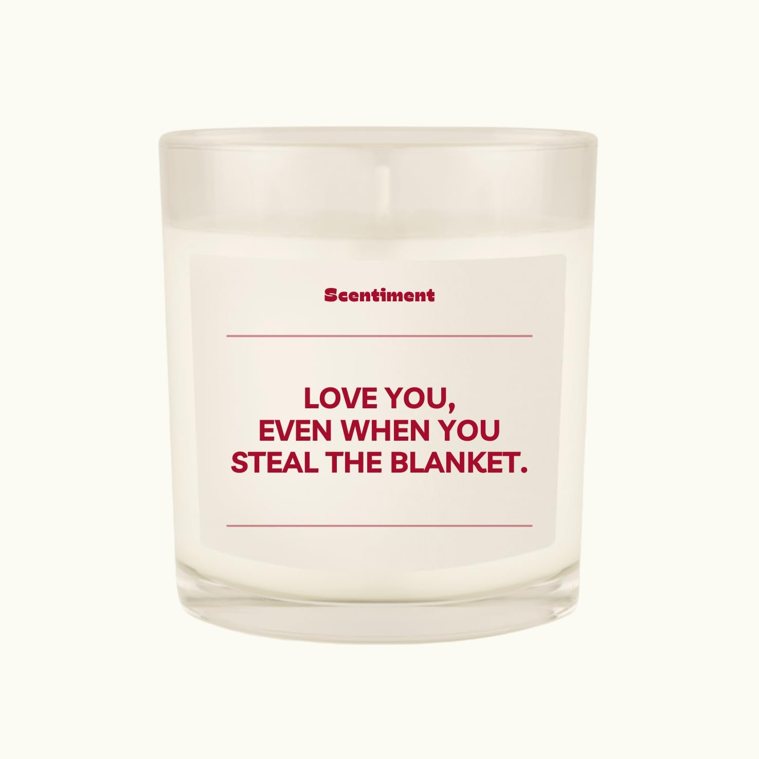 شمعة رومانسية مرحة من سينتيمنت، "Love You, Even When You Steal The Blank", برطمان زجاجي معطر مبتكر هدية مضحكة للزوج والزوجة والصديق والصديقة - صورة 7