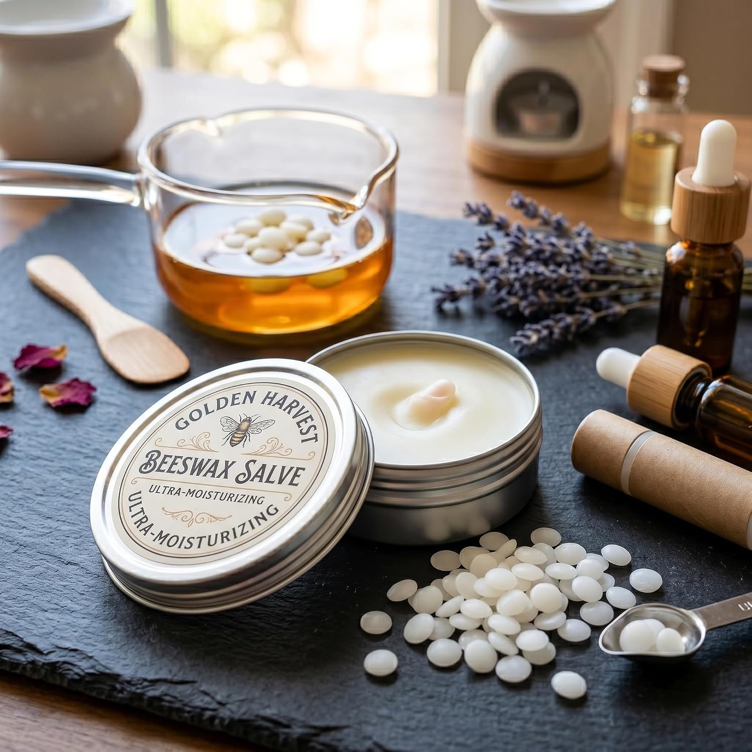 شمع عسل طبيعي حبيبات بيضاء للنحل – خام نقي لصناعة الشموع والصابون ومستحضرات التجميل – Beeswax Pellets عالي الجودة – متوفر نصف كيلو / 1 كيلو / 1.5 كيلو (500 جرام) - صورة 6