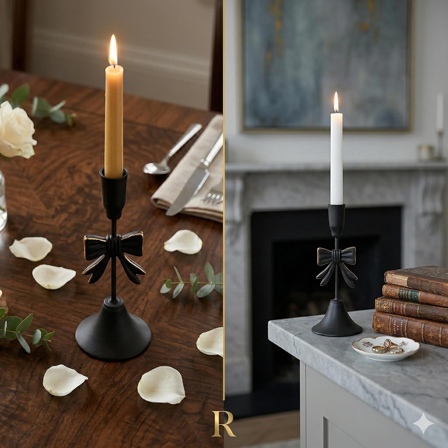 Home Care E-654 Metal Candle Holder (Large) Elegant Decorative Metal Candle Holder for Sophisticated Ambiance - صورة 2