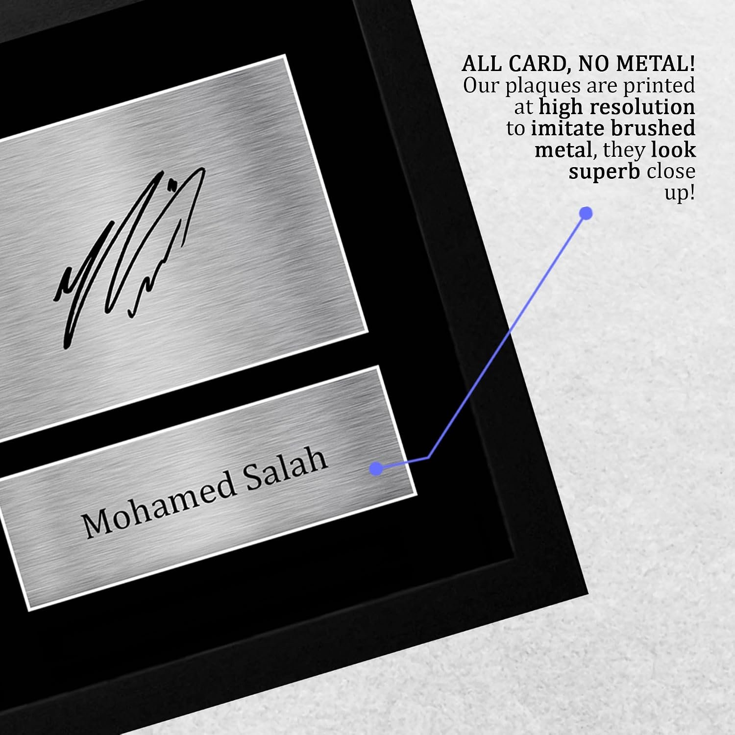 اتش دبليو سي تريدينغ هدايا اف ار محمد مو صلاح موقعة مقاس A4 مطبوع عليها صورة ليفربول هدية مؤطرة مطبوعة لعرض الصور، مؤطر محمد صلاح AH175 - صورة 5
