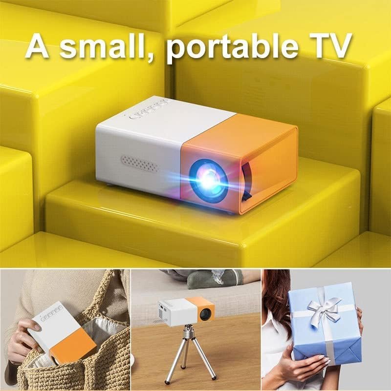 جهاز عرض صغير محمول LED بدقة 1080P للحفلات المنزلية والاجتماعات والمسرح (نسخة مطورة 2020)، واي فاي، 480 x 320، أبيض - صورة 9