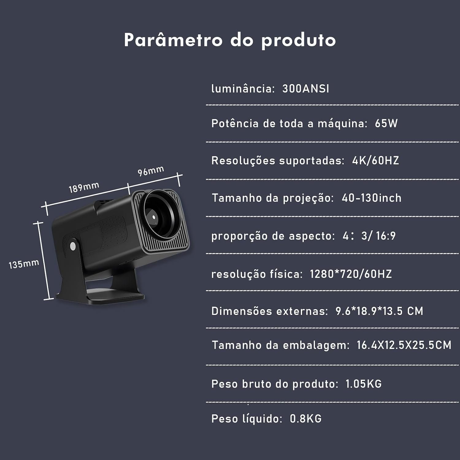 جهاز عرض ذكي صغير محمول HY320 شبكة الجيل الخامس 5G واي فاي 6 بلوتوث 5.0 أندرويد 11، FHD 4K، تصحيح الانحراف الأفقي ليد، جهاز عرض دوار 180 درجة للموبايل (قابس أوروبي) من نو 2... - صورة 8