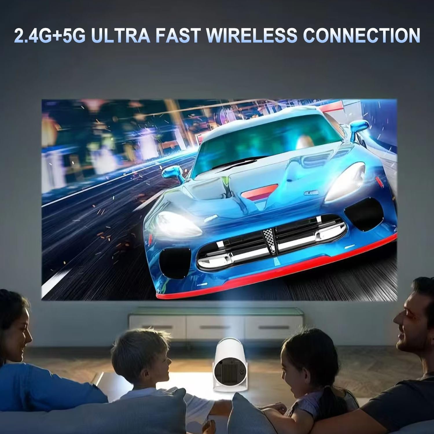 جهاز عرض صغير محمول 4K 1080P FHD يدعم أندرويد 11 ونتفليكس، واي فاي 6، بلوتوث 5.0، دوران 180 درجة، جهاز عرض مسرح منزلي صغير مع تصحيح انحراف تلقائي من ثونرلج - صورة 6
