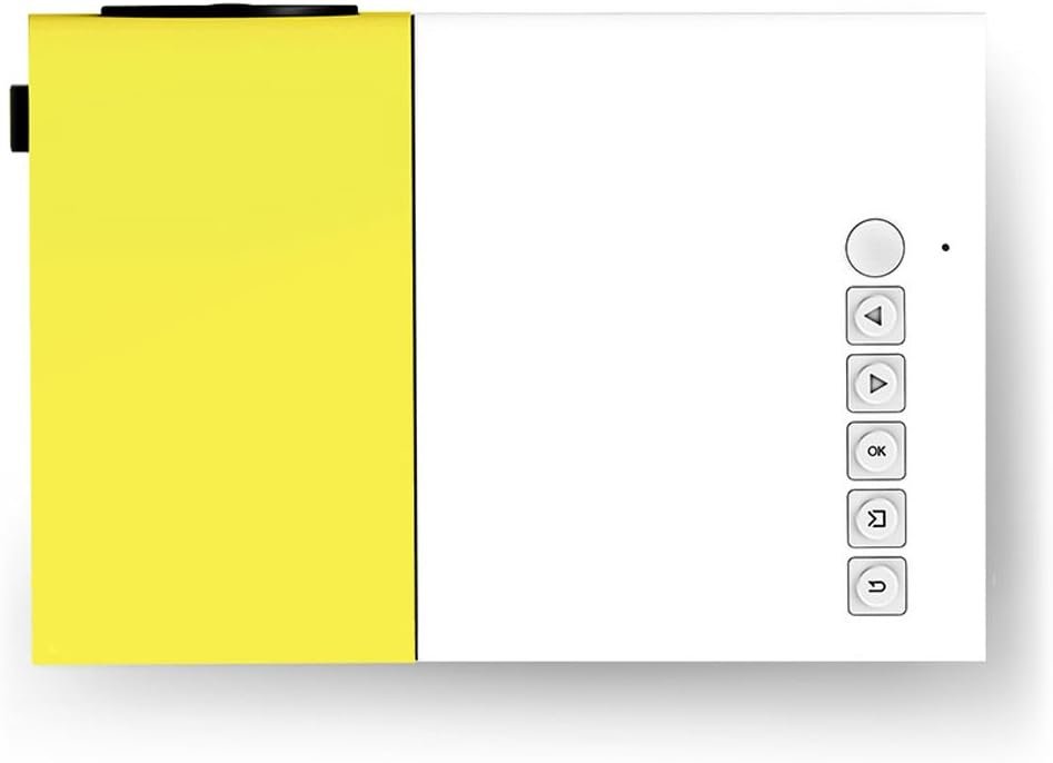 جهاز بروجيكتور محمول صغير ال سي دي مع منافذ USB/اس دي/ايه في/HDMI، اصفر، YG-300، 320 x 240 - صورة 5
