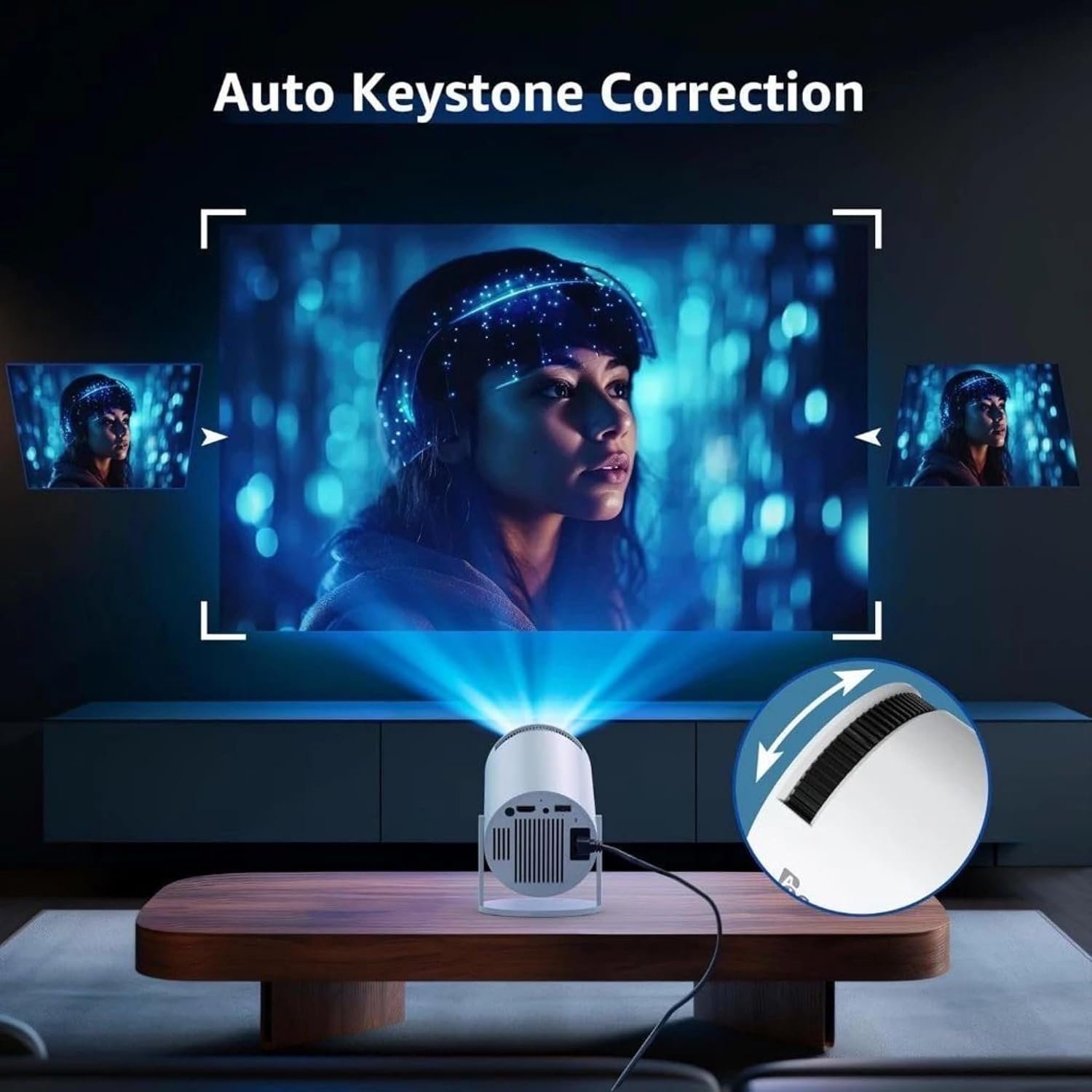 جهاز عرض HY300 برو صغير محمول واي فاي 6 من ريتروبروج، جهاز عرض ليد 1080P، بلوتوث 5.2، USB، مثالي للسينما المنزلية والأفلام والمسلسلات والعروض التقديمية - صورة 2