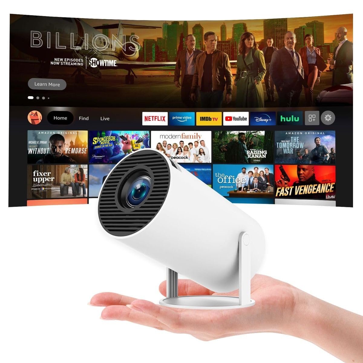 جهاز عرض HY300 برو صغير محمول واي فاي 6 من ريتروبروج، جهاز عرض ليد 1080P، بلوتوث 5.2، USB، مثالي للسينما المنزلية والأفلام والمسلسلات والعروض التقديمية - صورة 8