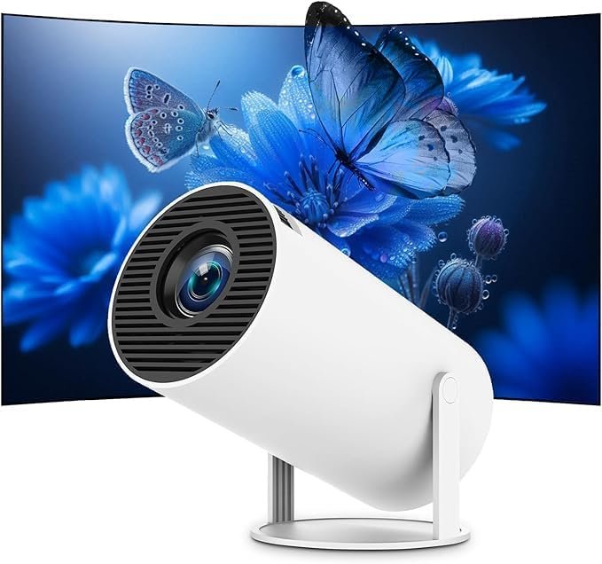 جهاز عرض صغير محمول 4K 1080P FHD يدعم اندرويد 11 ونتفليكس - واي فاي 6، بلوتوث 5.0، دوران 180 درجة، جهاز عرض مسرح منزلي صغير مع تصحيح انحراف تلقائي - صورة 5