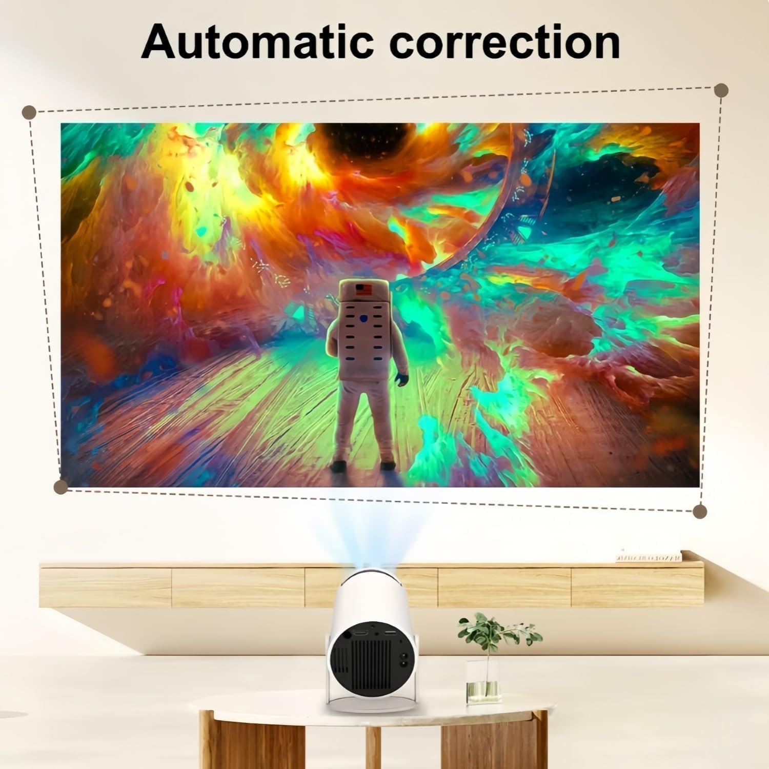 جهاز بروجتكور وحدة تحكم رترو، جهاز عرض ألعاب احترافي 2 في 1 بدقة 4K HD مع أكثر من 40000 لعبة كلاسيكية مدمجة، جهاز عرض تلفزيون ذكي للأماكن الداخلية والخارجية للكريسماس للأطفال - صورة 3