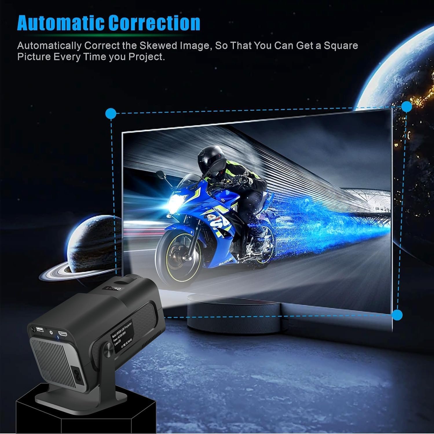جهاز عرض صغير محمول، 4K 1080P FHD، يدعم جهاز عرض الفيديو، واي فاي 5G بلوتوث 5.0، جهاز عرض سينما قابل للدوران 180 درجة، اندرويد 11، متوافق مع تي في ستيك/ويندوز للاطفال والكبار. PX5 - صورة 5