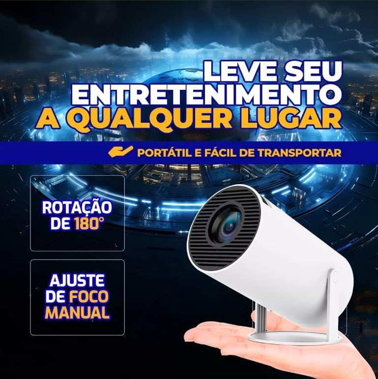 جهاز عرض صغير محمول HY300 يدعم شبكة الجيل الخامس 5G واي فاي 6 وبلوتوث 5.0 واندرويد 11، يدعم دقة 4K و1080 وFHD، سطوع 8000 لومن، متوافق مع الموبايلات، إضاءة ليد وتصحيح تلقائي... - صورة 3