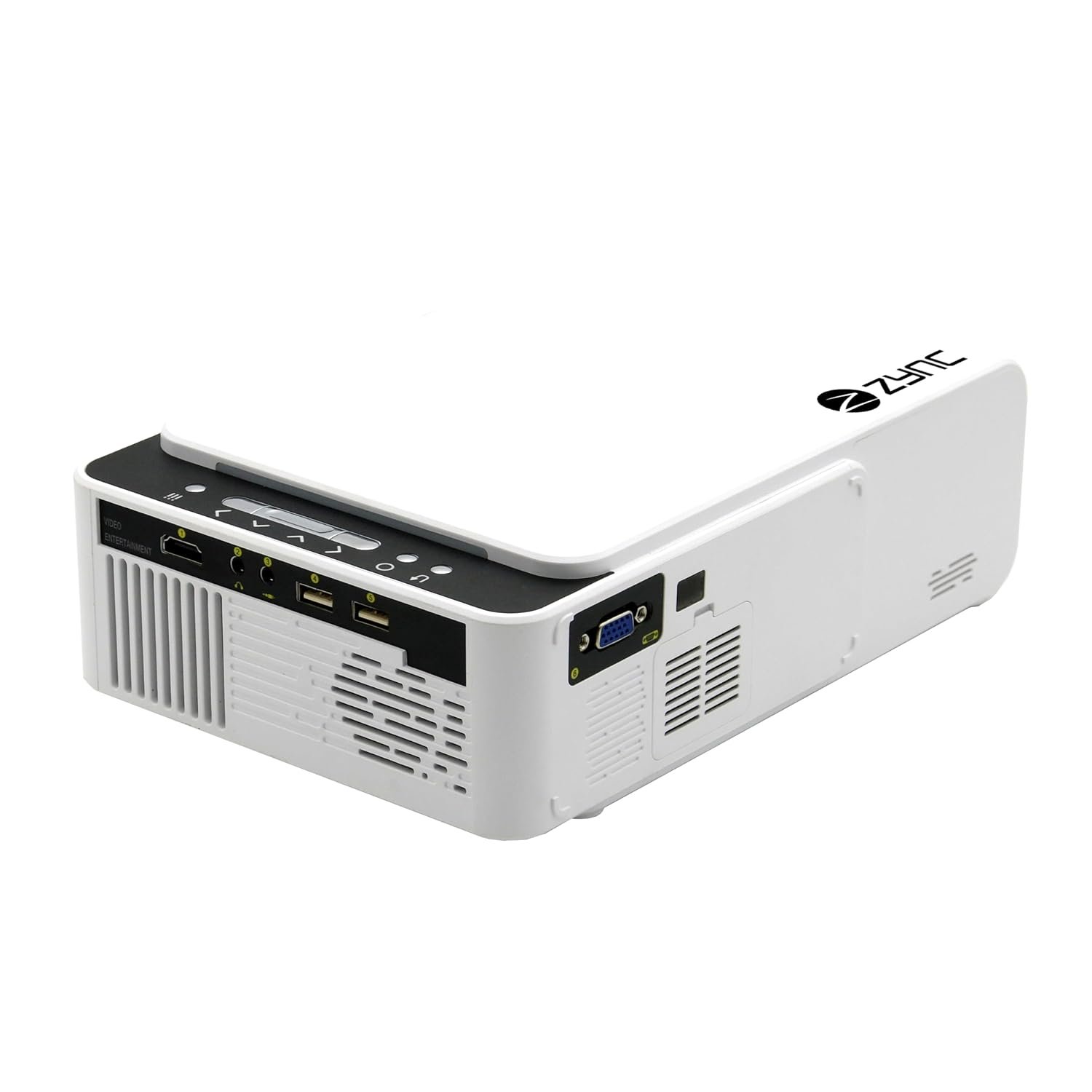 جهاز عرض LED تي 6 × واي فاي بدقة 1080 بكسل FHD مع يوتيوب مدمج من زينك - يدعم وhdmi وvga وav وusb وميراكاست صغير محمول (3200 لومن) - صورة 9